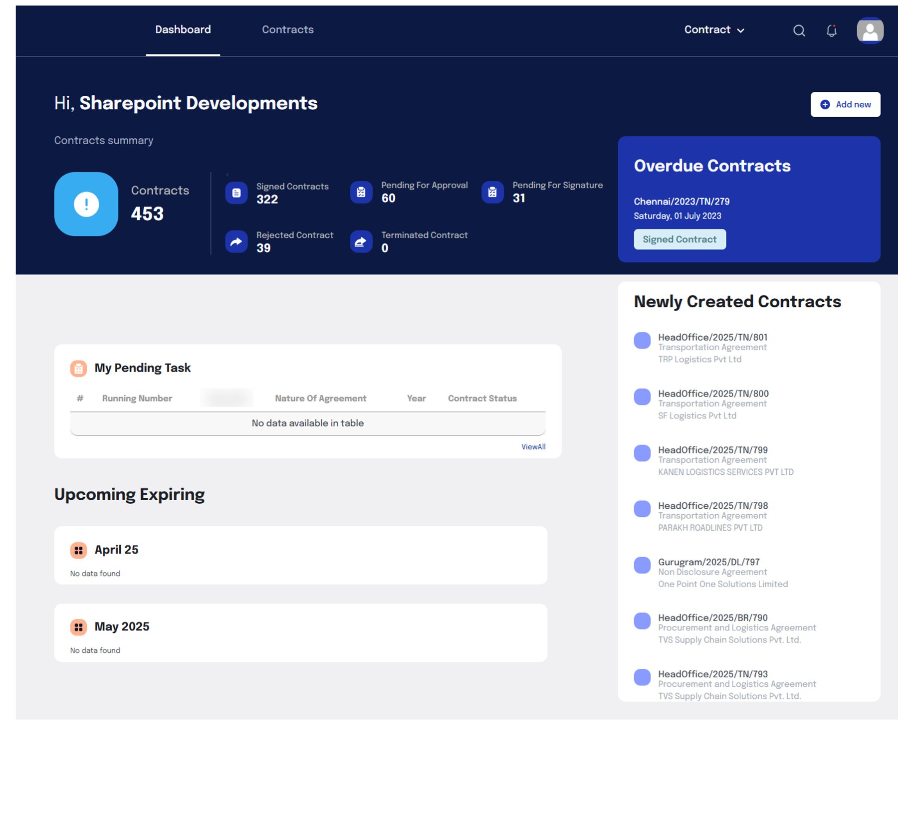 Contract Management System
